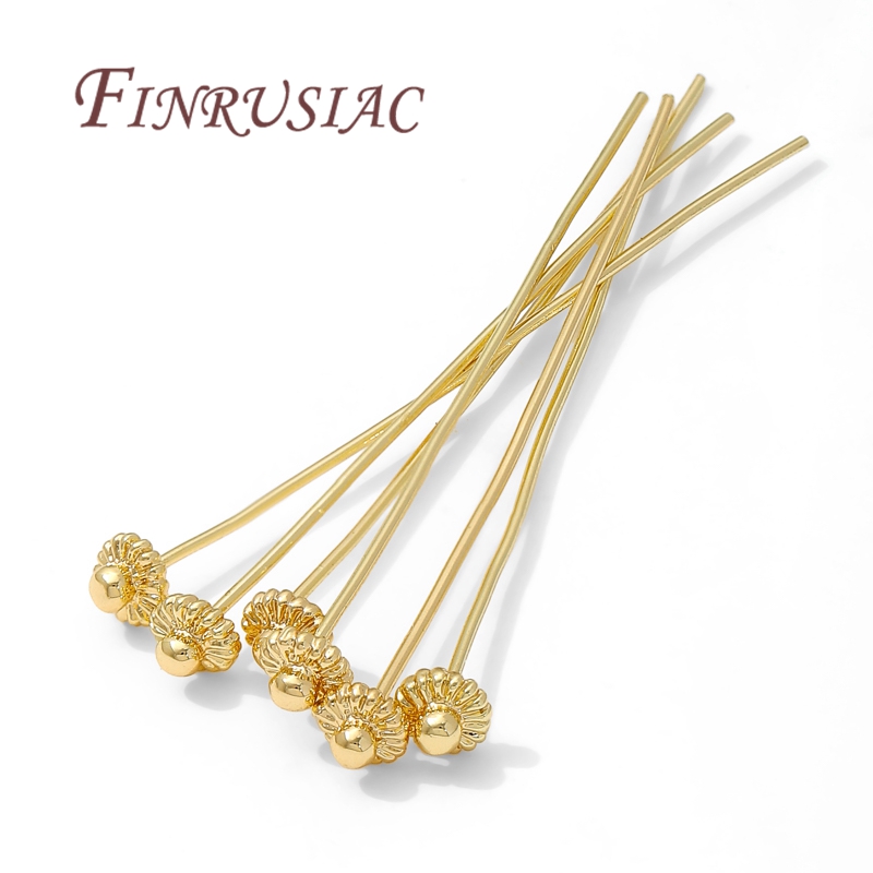 Supply Florist - 10/20 Buah/Lot Pin Berlapis Emas 18K