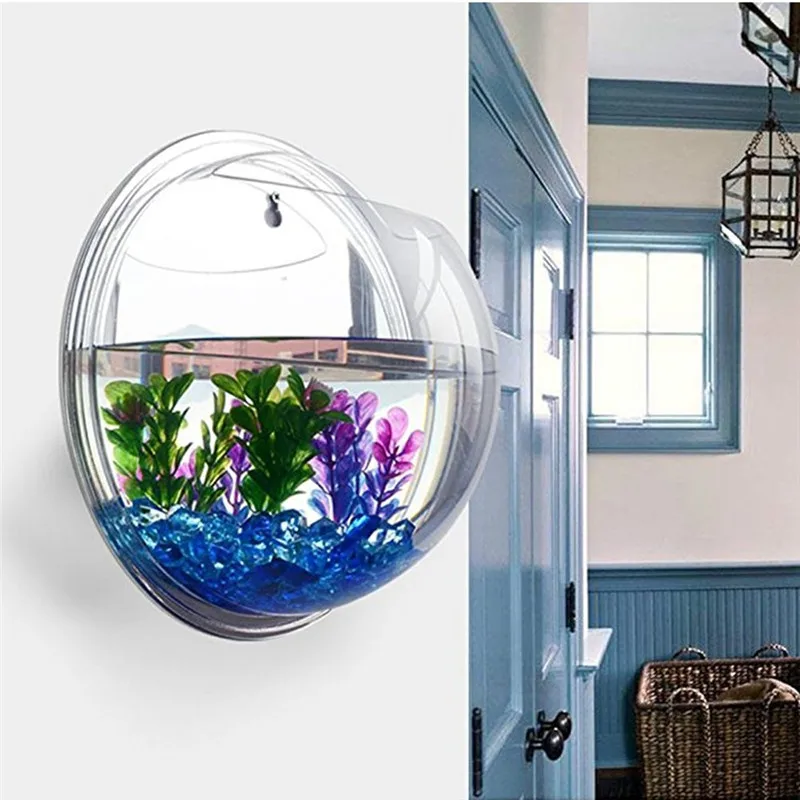 Florist Supply Vases - Akrilik Transparan Gantung Dinding Akuarium Tanaman