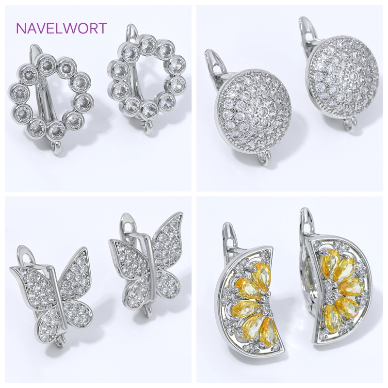 Supply Florist - Perlengkapan Anting Bentuk Kipas Berlapis Emas