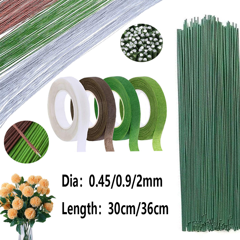 Florist Supply Bulk - Batang Kawat Bunga Hijau Muda 22/20