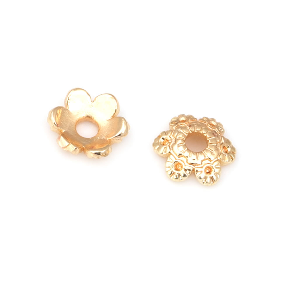 18K Warna Emas Kuningan Manik- - Supply Florist ulasan dan harga