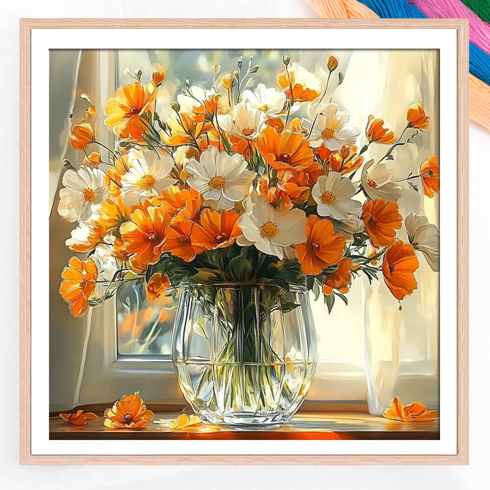 Kruistik hewan sapi DIY penuh  - Florist Supply Vases ulasan dan harga