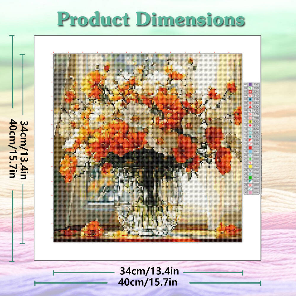 Kruistik hewan sapi DIY penuh  - Florist Supply Vases ulasan dan harga